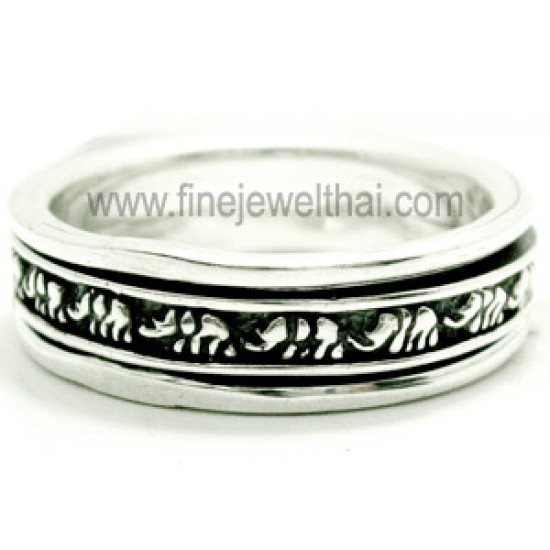 แหวน-แหวนช้าง-แหวนเงินแท้-แหวนออกแบบพิเศษ-Finejewelthai-R01002044