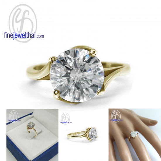 Diamond-CZ-Silver-Wedding-Ring-Finejewelthai-R1042cz
