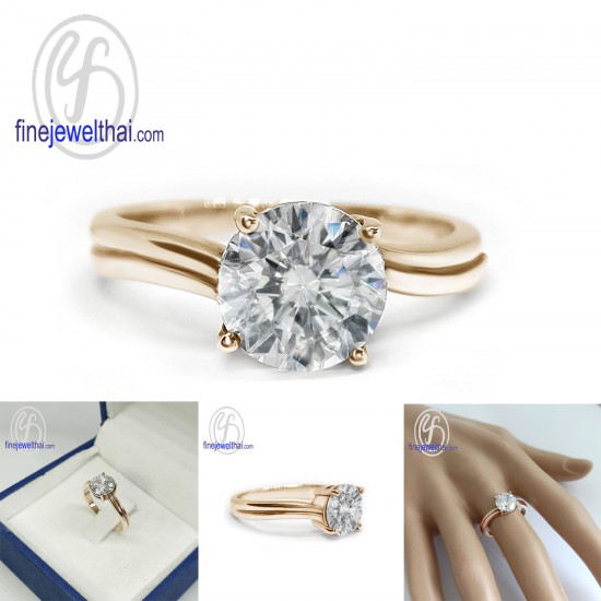 Diamond-CZ-Silver-Wedding-Ring-Finejewelthai-R1043cz