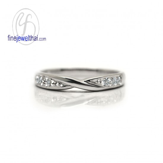 แหวนอินฟินิตี้-แหวนเพชร-แหวนเงิน-เงินแท้925-แหวนหมั้น-แหวนแต่งงาน-R1301cz