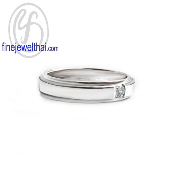 Finejewelthai-แหวนคู่-แหวนเพชร-แหวนเงินแท้-แหวนหมั้น-แหวนแต่งงาน-RC1418cz