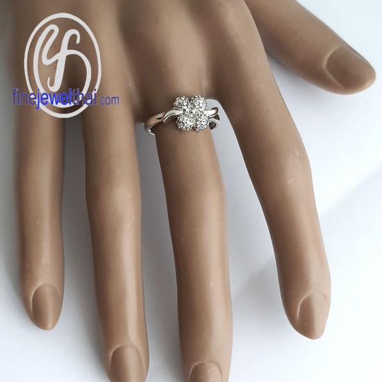 Diamond-CZ-Silver-Wedding-Ring-Finejewelthai-R1425cz