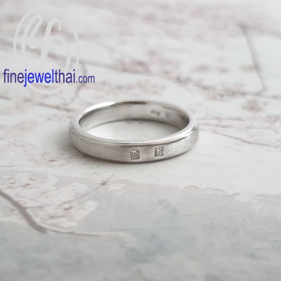 แหวนเพชร-แหวนเงิน-เพชรแท้-เงินแท้925-แหวนหมั้น-แหวนแต่งงาน-R3064dim