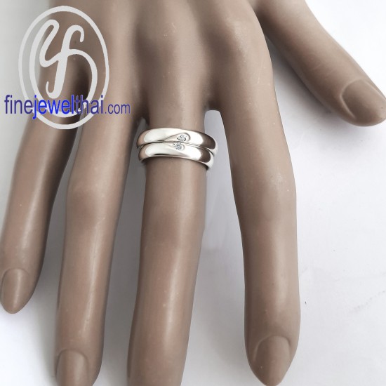แหวนเพชร-แหวนเงิน-เพชรแท้-เงินแท้925-แหวนคู่-แหวนหมั้น-แหวนแต่งงาน-Diamond_Gift_Set24