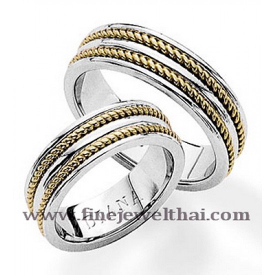 Whitegold-Gold-18K-Engagement-Wedding-Ring-RWG41 (Two ring)