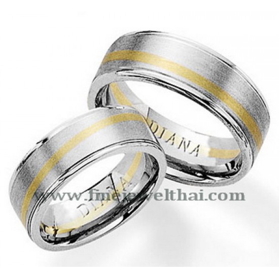 แหวนคู่-แหวนทอง-แหวนทองคำขาว-แหวนเกลี้ยง-แหวนหมั้น-แหวนแต่งงาน-RG6 (Two ring)