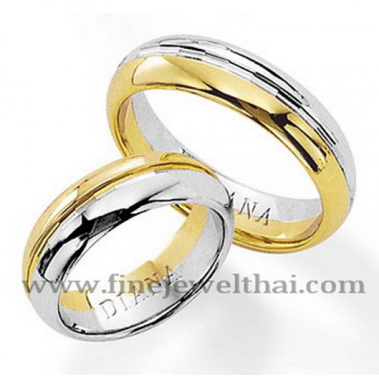 แหวนคู่-แหวนทองคำ-แหวนหมั้น-แหวนแต่งงาน-Finejewelthai - RG9 (Two ring)