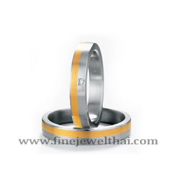 แหวนทอง-แหวนทองคำขาว-แหวนเพชร-แหวนคู่-แหวนแต่งงาน-Finejewelthai-RWG21 ( Two ring)