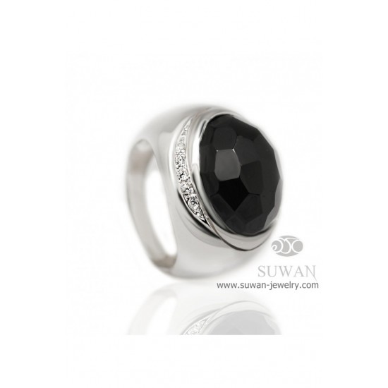 แหวนนิล-แหวนเงิน-นิลแท้-แหวนเพชร-เพชรcz-SWR009on