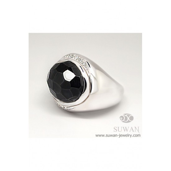 แหวนนิล-แหวนเงิน-นิลแท้-แหวนเพชร-เพชรcz-SWR009on