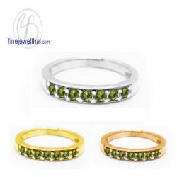 แหวนเพอริดอท-แหวนเงิน-แหวนพลอยแท้-แหวนประจำเดือนเกิด-R1002pd