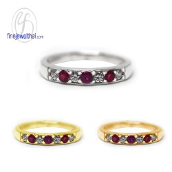 แหวนทับทิม-แหวนเงิน-แหวนพลอย-ทับทิมแท้-R1002rb