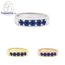 แหวนไพลิน-แหวนเงิน-แหวนพลอย-ทับทิมแท้-R1003bl