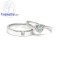 Finejewelthai-แหวนคู่-แหวนเพชร-แหวนเงินแท้-เพชรสังเคราะห์-แหวนแต่งงาน-ชุบทองคำขาว-R1005-1016cz