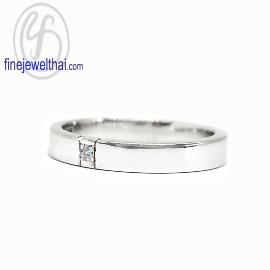 Diamond-Cz-Silver-Wedding-Ring-Finejewelthai-R1005cz