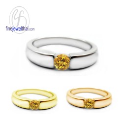 แหวนซิทริน-แหวนเงิน-แหวนพลอยแท้-แหวนประจำเดือนเกิด-R1013ct