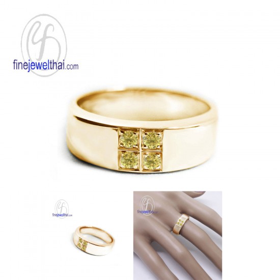 แหวนบุษราคัม-แหวนเงิน-แหวนพลอย-บุษราคัมแท้-R1018yl
