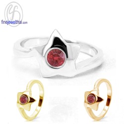 แหวนทับทิม-แหวนเงิน-แหวนพลอยแท้-แหวนประจำเดือนเกิด-R1032rb