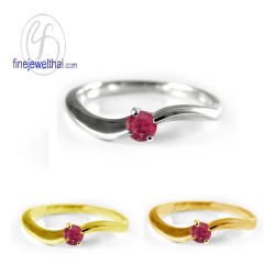 แหวนทับทิม-แหวนเงิน-แหวนพลอย-ทับทิมแท้-R1034rb