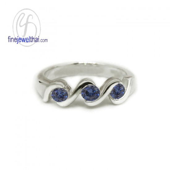 Blue-sapphire-Silver-Ring-Birthstone-R1037bl