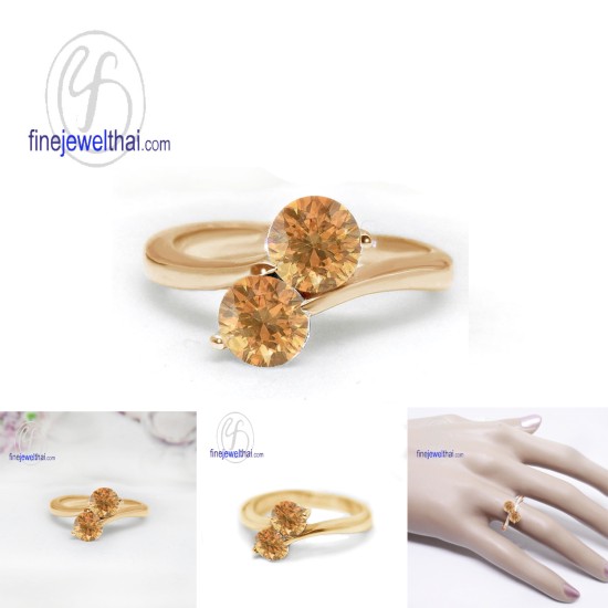 แหวนซิทริน-แหวนเงิน-แหวนพลอยแท้-แหวนประจำเดือนเกิด-R1045ct