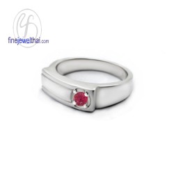 แหวนทับทิม-แหวนเงิน-แหวนพลอย-ทับทิมแท้-R1061rb