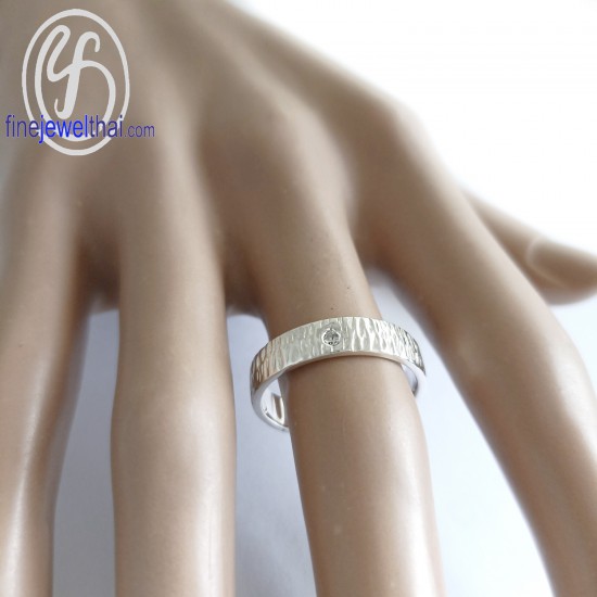 แหวนเพชร-แหวนเงิน-เพชรสังเคราะห์-เงินแท้ 925-แหวนหมั้น-แหวนแต่งงาน-R1064cz-bf