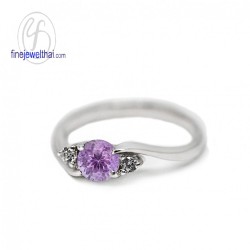 แหวนอะเมทิสต์-แหวนเงิน-แหวนพลอยแท้-แหวนประจำเดือนเกิด-R1072am