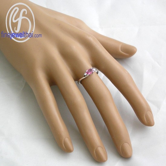 แหวนทัวร์มารีน-เพชรcz-แหวนเงิน-แหวนพลอย-แหวนประจำเดือนเกิด-R1072tm