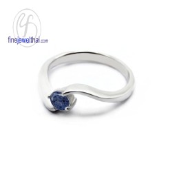 แหวนไพลิน-แหวนเงิน-แหวนพลอยแท้-แหวนประจำเดือนเกิด-R1073bl
