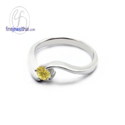 แหวนบุษราคัม-แหวนเงิน-แหวนพลอยแท้-แหวนประจำเดือนเกิด-R1073yl