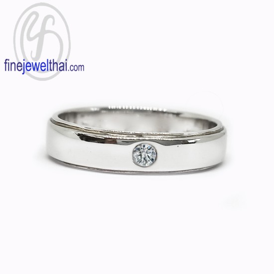 Finejewelthai-Diamond-CZ-Silver-Couple-White-Gold-Ring-R1086-1210cz Finejewelthai-Diamond-CZ-Silver-Couple-White-Gold-Ring-R1086-1210cz