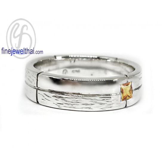 แหวนซิทริน-ซิทรินแท้-แหวนพลอย-แหวนเงินแท้-R1090ct-pc