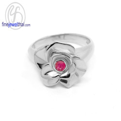 แหวนทับทิม-แหวนเงิน-แหวนพลอยแท้-แหวนประจำเดือนเกิด-R1093rb