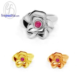 แหวนทับทิม-แหวนเงิน-แหวนพลอยแท้-แหวนประจำเดือนเกิด-R1093rb
