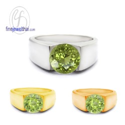 แหวนเพอริดอท-แหวนเงิน-แหวนพลอยแท้-แหวนประจำเดือนเกิด-R1104pd