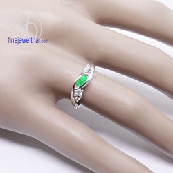 แหวนมรกต-เพชรcz-แหวนเงิน-แหวนพลอยแท้-R1109em