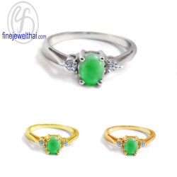 แหวนหยก-เพชรcz-แหวนเงิน-แหวนพลอยแท้-R1110jd