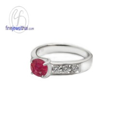 แหวนทับทิม-เพชรcz-แหวนเงิน-แหวนพลอย-ทับทิมแท้-R1113rb แหวนทับทิม-เพชรcz-แหวนเงิน-แหวนพลอย-ทับทิมแท้-R1113rb