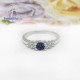 Blue-Sapphire-Diamond-CZ-Silver-Ring-Finejewelthai-R1116bl