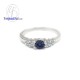 Blue-Sapphire-Diamond-CZ-Silver-Ring-Finejewelthai-R1116bl