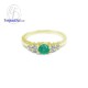 Emerald-Diamond-CZ-Silver-Gold-Ring-Finejewelthai-R1116em-g