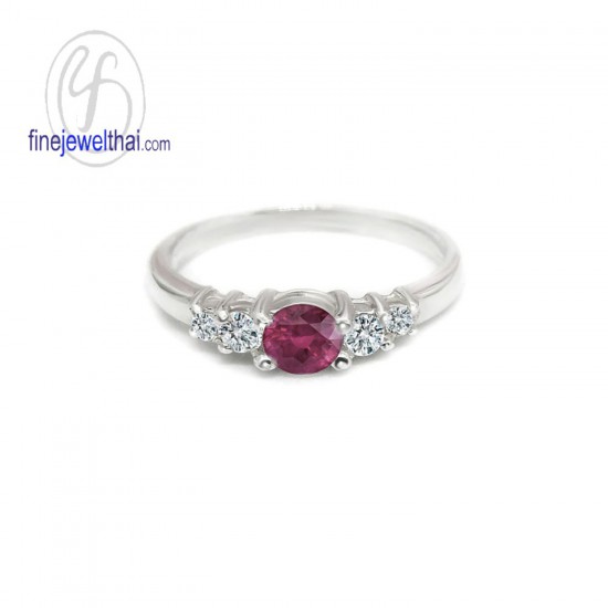 Ruby-Diamond-CZ-Silver-Ring-Finejewelthai-R1116rb