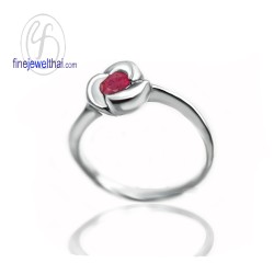 แหวนทับทิม-แหวนเงิน-แหวนพลอย-ทับทิมแท้-R1117rb