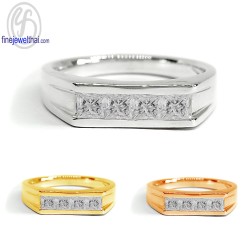 แหวนเพชร-แหวนเงิน-เพชรสังเคราะห์-เงินแท้925-แหวนหมั้น-แหวนแต่งงาน-R1118cz
