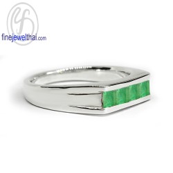 แหวนมรกต-แหวนเงินแท้-แหวนพลอยแท้-แหวนพลอยประจำราศี-R1118em