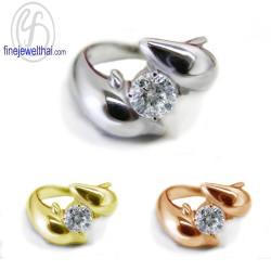 แหวนโลมาแห่งรัก-แหวนเงินแท้-แหวนเพชรสังเคราะห์-แหวนหมั้น-แหวนแต่งงาน-Finejewelthai-R1127cz