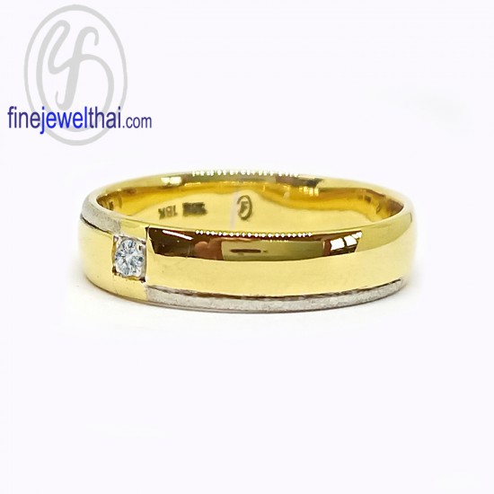 Finejewelthai-Diamond-CZ-Silver-Gold-Ring-R30123czg-wg