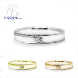 แหวนเพชร-แหวนเงิน-เพชรสังเคราะห์-เงินแท้925-แหวนหมั้น-แหวนแต่งงาน-R1128cz