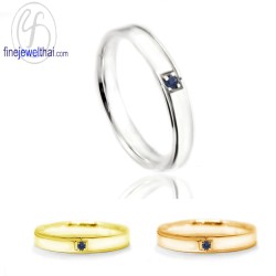 แหวนไพลิน-แหวนเงิน-แหวนพลอยแท้-แหวนประจำเดือนเกิด-R1128bl